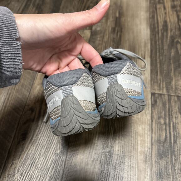Merrell Trail Glove 5 Hiking Shoes, Non Slip Barefoot Flexible 6 Gray - Picture 4 of 7